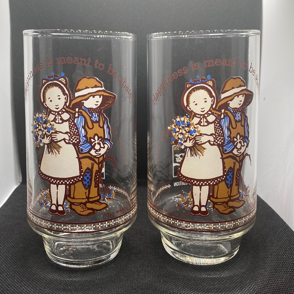 Vintage Coca Cola Holly Hobbie Glasses